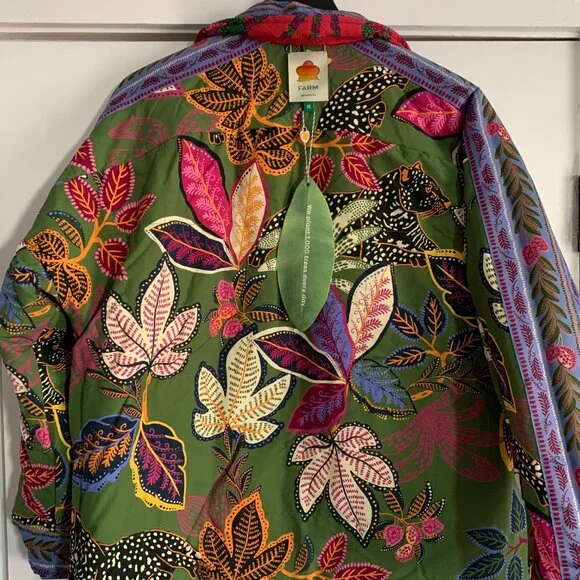 Farm Rio Mixed Prints Tapestry Reversible Jacket - Picture 6 of 15